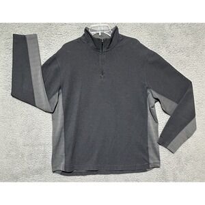 Eddie Bauer Men Gray 1/4 Zip Pullover Sweater Long Sleeve Heavy Thick Sz XL